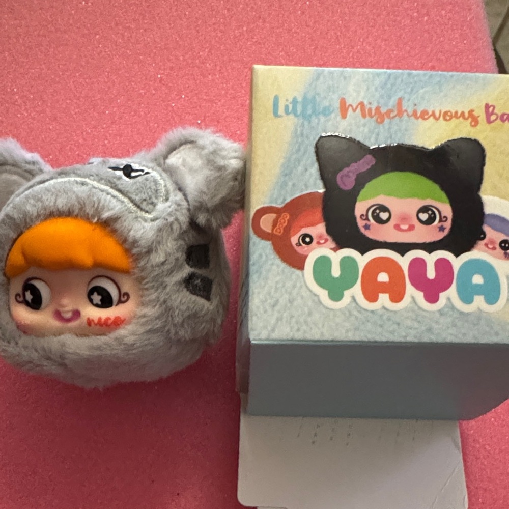 Little Mischievous Ball Plush Toy - Gray and Orange